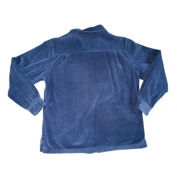 Vintage L.L. Bean Corduroy Button Shirt Jacket Blue Flannel Lined Shacket Medium - Picture 2 of 4